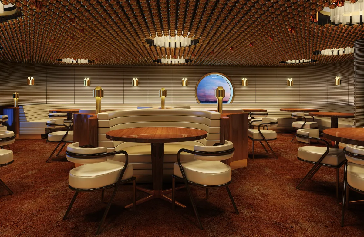 The Wake, outer dining room aboard the Scarlet Lady
