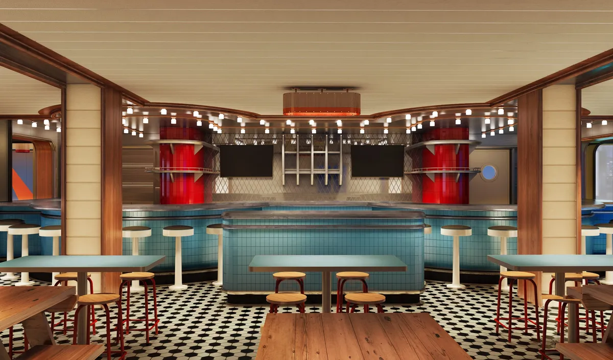 The Social Club, diner aboard the Scarlet Lady